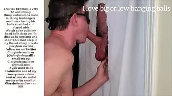 Abspielen Der große, verbale Alpha-Mann brütet tief meine Kehle an meinem privaten Gloryhole-Vorhang in Los Angeles
