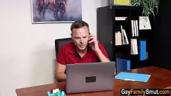 Play Step Dad's Filthy Office Desire: Young Step Son Gets Anal & Rimmed